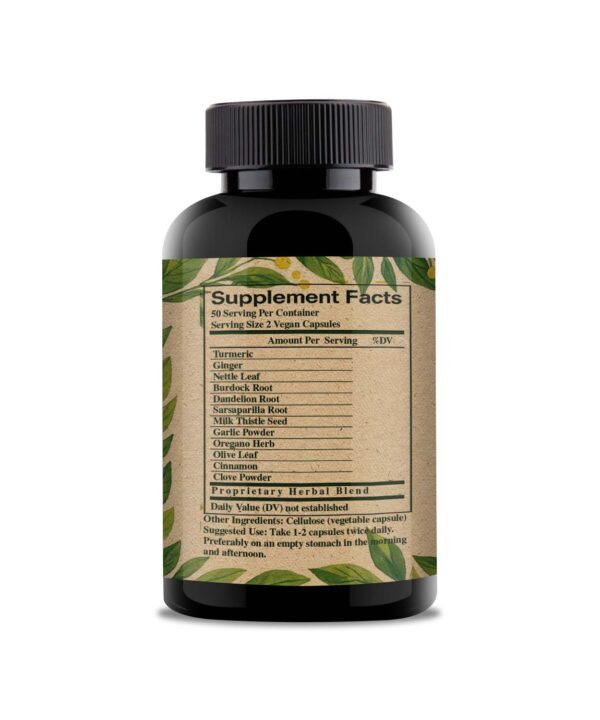 FlareRelief – Natural Inflammation Support Supplement | 12 Herbal Ingredients | Turmeric, Nettle, Ginger | 100 Capsules - Image 4