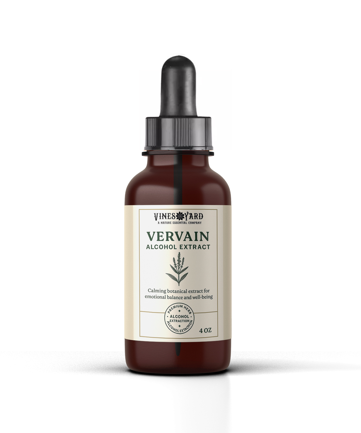 Vervain Herbal Tincture – 4 oz Alcohol Extract | Premium Quality Nervine & Wellness Aid