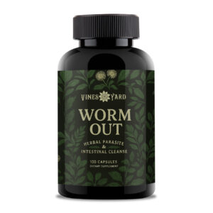 Worm Out herbal parasite and intestinal cleanse supplement – natural deworming capsules with black walnut, wormwood, and mimosa pudica